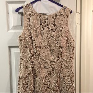 Adrianna papell sheath lace dress size 10
